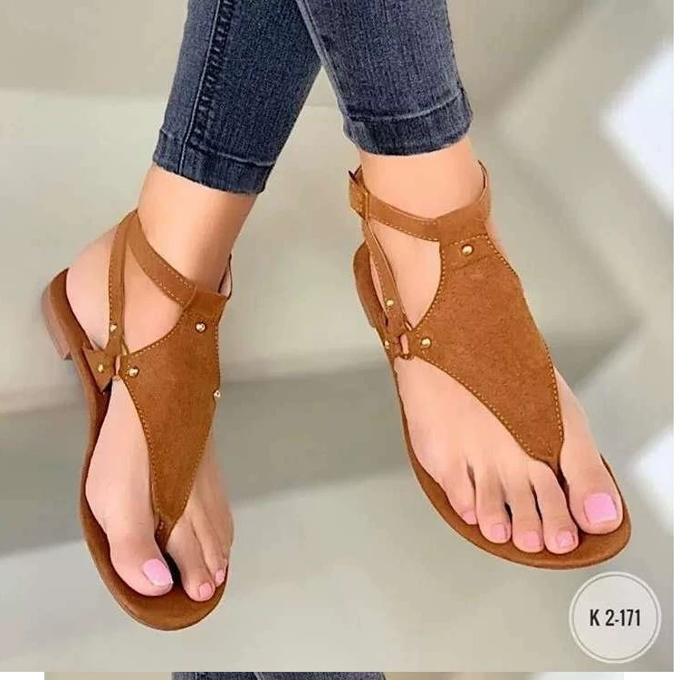 2020 летнее желание внешней торговли Плюс Размер повседневные ремешок с плоским носком пляжные сандалии с пряжкой женские производители оптом