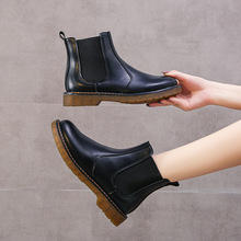 2021新款馬丁靴女 時尚英倫風女式皮靴歐美秋冬靴子透氣平底短靴