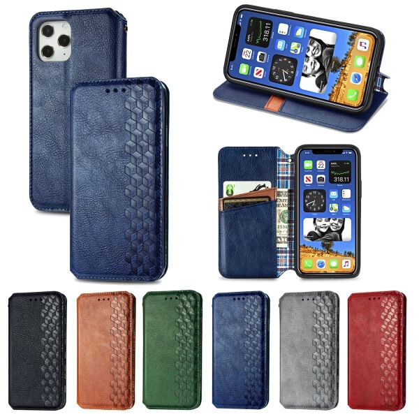 Suitable for millet 10 diamond suction leather case Realme6 card flip counter suction phone case Huawei P40 protective case
