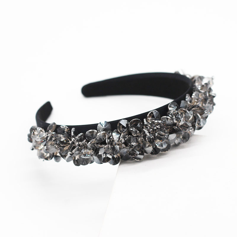 Fashionable Hair Hoop Crystal Particles Beaded Flower Personality Wild Hair Hoop Accessories display picture 3