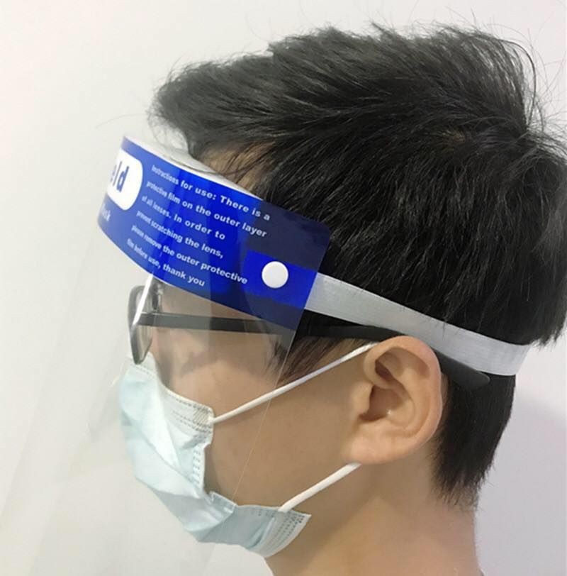 防飞沫防护面罩高清透明儿童成人防溅面罩防油烟防护面具跨境|ru