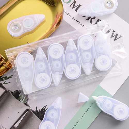 Simple 8 meters each, 6 packs of film correction tapes for students, large-capacity correction tapes, office school supplies
