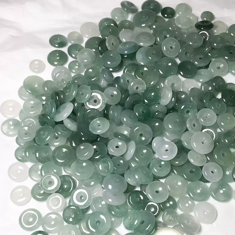 批发天然缅甸翡翠A货平安扣玉吊坠 玉坠挂件项链 男女款小款配件