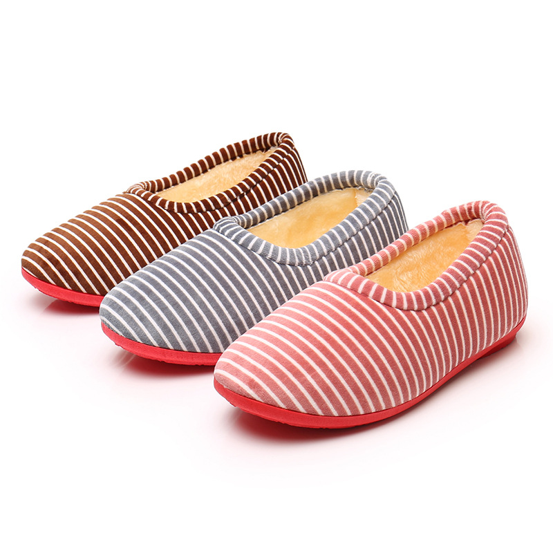 新款居家女室内棉鞋妈妈女士棉拖鞋居家加绒保暖防滑包跟月子鞋|ru