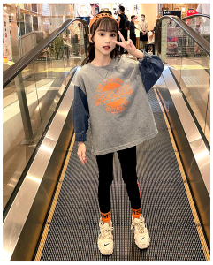 女童秋装2020新款套装儿童春秋季洋气潮网红卫衣中大童运动两件套