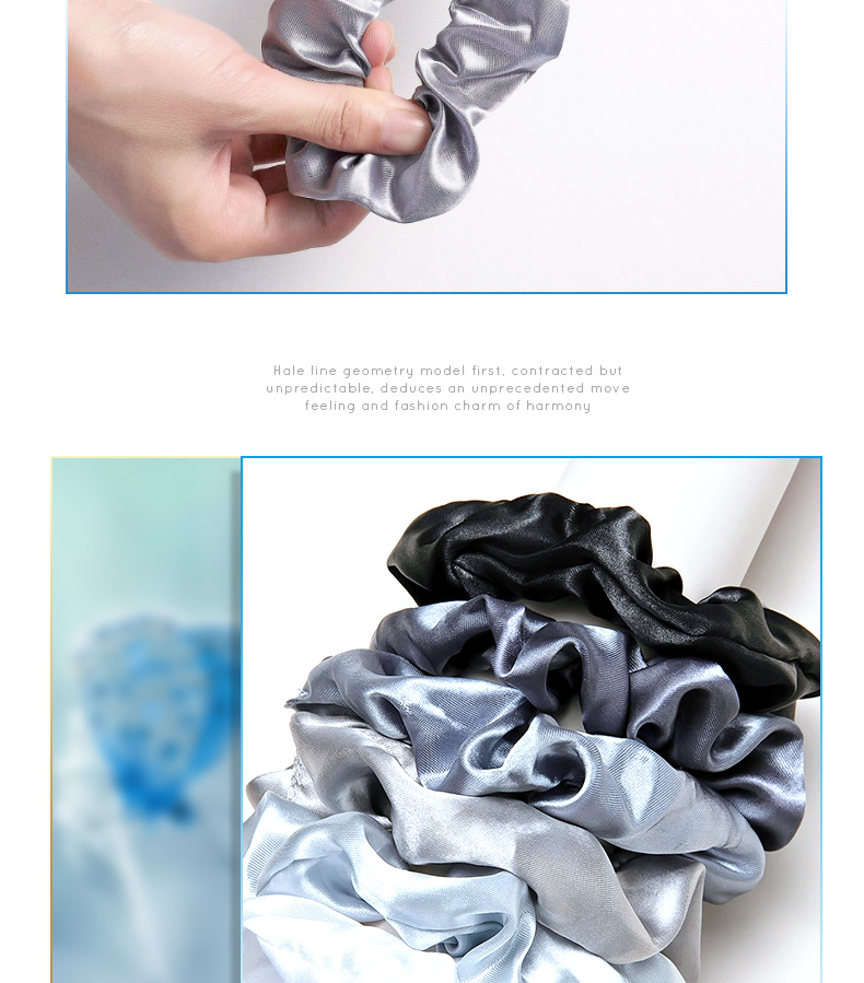 Korean Fashion And Simple Satin Large Intestine Hair Ring display picture 6