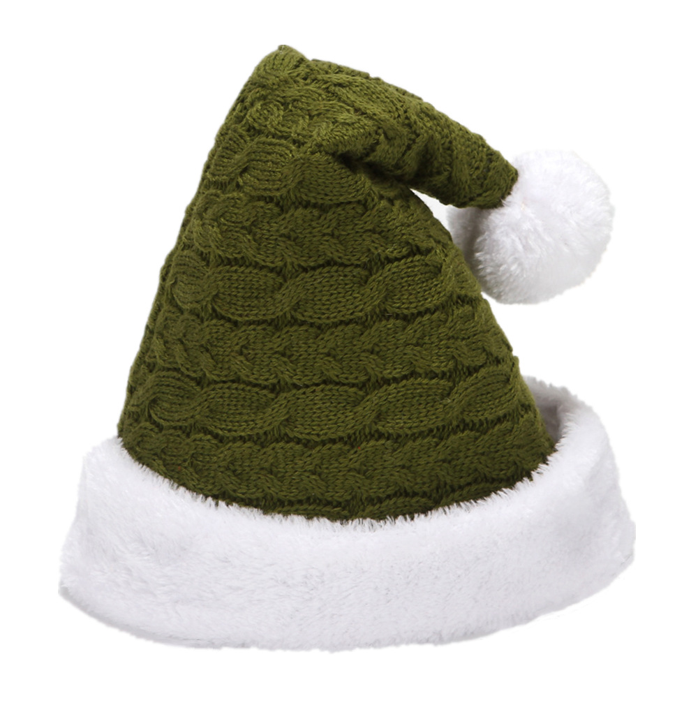 Cappello di Natale Cappello di Babbo Natale lavorato a maglia Cappello per adulti Decorazioni per le feste invernali Regali Regali_voghion.com
