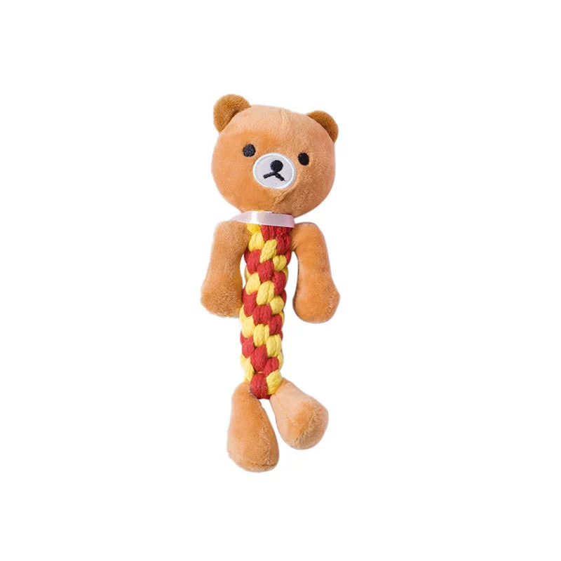 Wholesale dog teeth cleaning knotted new pet toys large, medium and small size bite-resistant molar twist toys