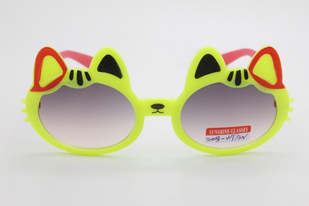 2020儿童新款小猫造型太阳镜有现货，儿童太阳镜，UV400, 6色混