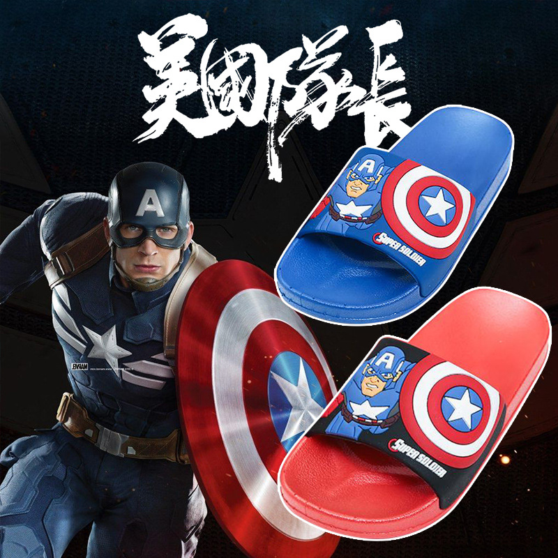 一件代发迪士尼漫威夏男女童防滑软底防滑大小童凉拖浴室儿童拖鞋|ru