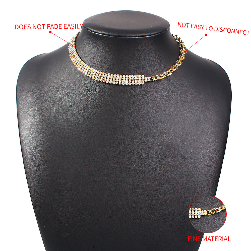 N7515 Europe And America Cross Border Popular Ornament Exaggerated Thick With European And American Style Men's And Women's Necklace Simple Clavicle Necklace display picture 12