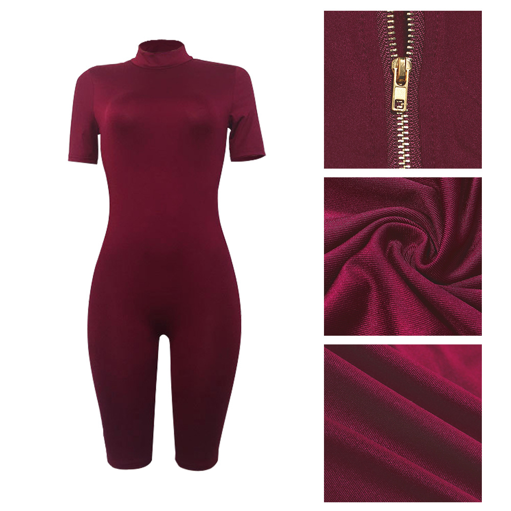 Both Sides Could Wear Zipper Jumpsuit NSWNY74522