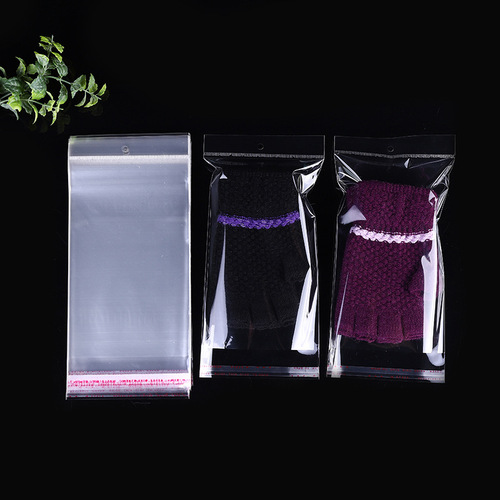 Factory wholesale clothing packaging bag transparent opp self-adhesive head seal bag printable opp bag packaging bag