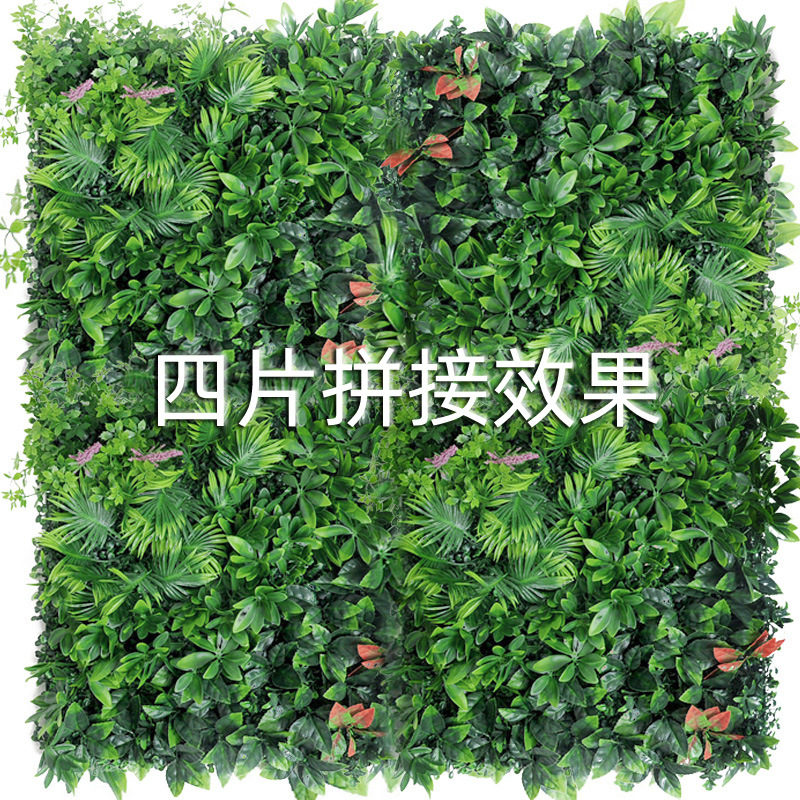 Decoración de pared de plantas simuladas al aire libre Eucalyptus simulación de césped pared verde césped falso pared de fondo pared de imagen