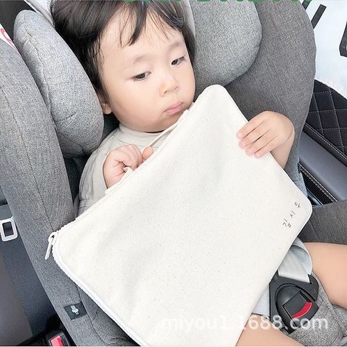 INS-style Kids' Canvas Pencil Case, Large-Capacity Crayon Organizer, Multi-Functional Stationery Bag, Versatile Brush Pouch