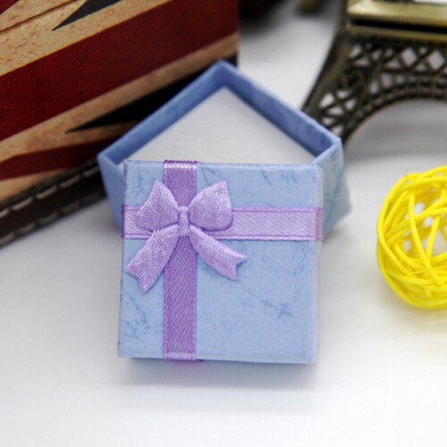 New hardened square pearlescent ring box jewelry box jewelry box latte art gift jewelry necklace box