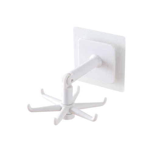 Rotating hook kitchen spatula and spoon storage rack wall hanging punch-free wall hanging rack strong adhesive artifact