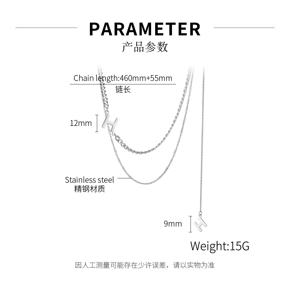 إلكتروني H طبقة مزدوجة التيتانيوم الصلب قلادة display picture 1