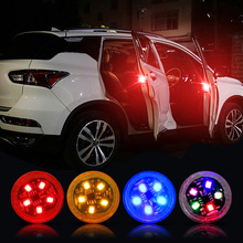 汽車LED車門警示燈免接線改裝安全防撞防追尾燈爆閃感應燈開五5燈