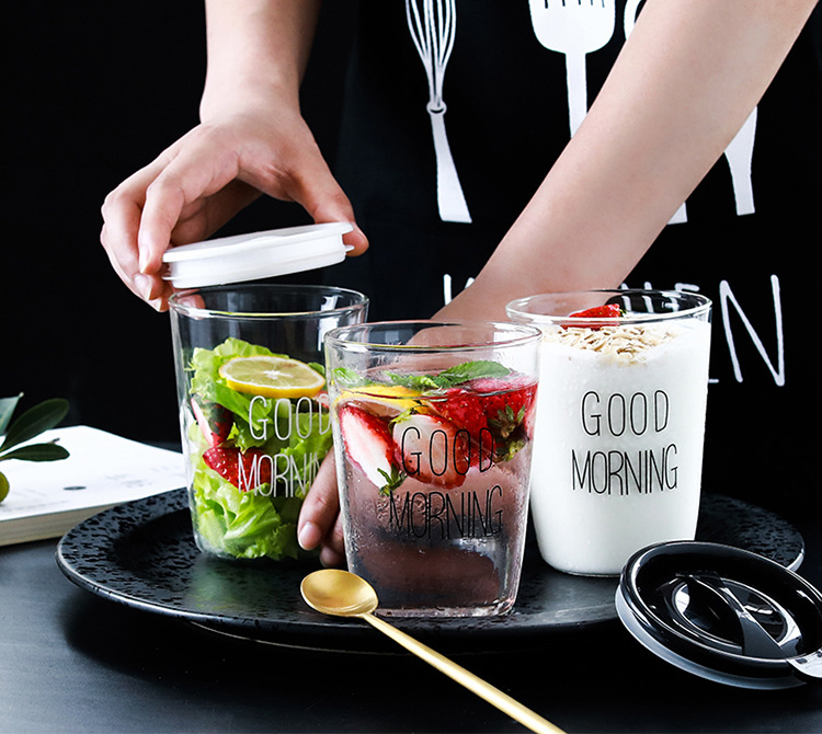 早晨杯Goodmorning早餐杯创意玻璃杯