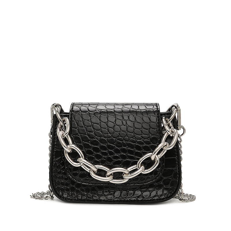 迷你链条手提女包2020新款时尚鳄鱼纹百搭单肩斜挎潮包厂家直销|ms