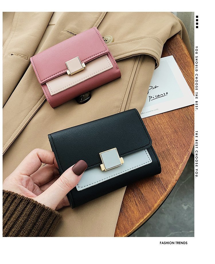 Fashion Contrast Color Simple Wallet display picture 27