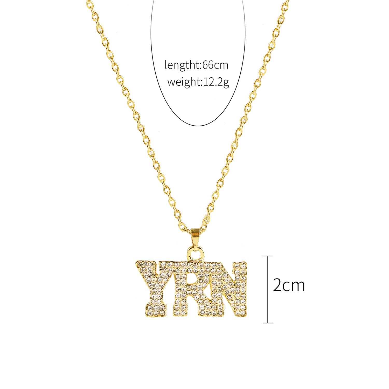 New Necklace Wholesale Fashion Hiphop Big Gold Full Diamond Necklace display picture 64