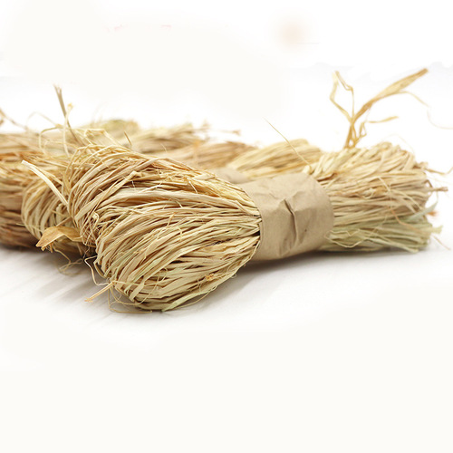 Natural colored raffia grass color 30 grams/bundle DIY raffia straw hat raw materials raffia rope wholesale 
