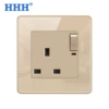 One open with a 13A square angle socket