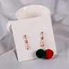 Christmas fashionable universal metal earrings for elderly, European style, Birthday gift