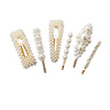 Brand summer hairgrip from pearl, hairpins for adults, crystal, Korean style, internet celebrity