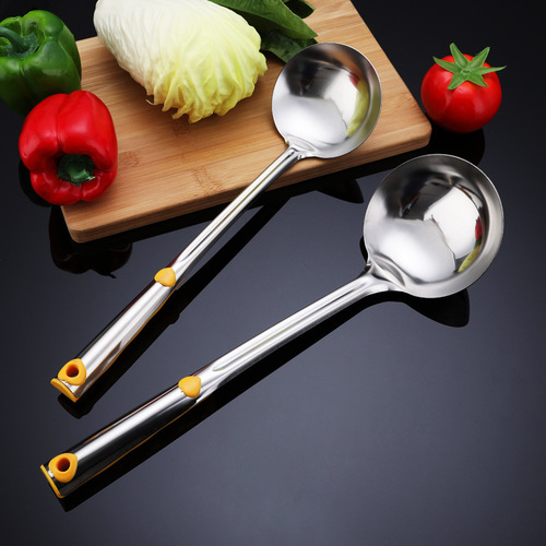 2020 New Kitchen Utensils Ladle and Slotted Spoon Set Stainless Steel Kitchen Cooking Spatula and Large Spoon Set
