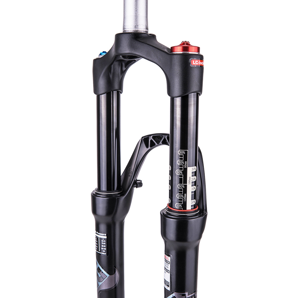 26/27.5 tubo recto de control de hombro del eje del barril amortiguación bicicleta de montaña tenedor delantero Tenedor de aire de aleación de magnesio tenedor delantero con cerradura