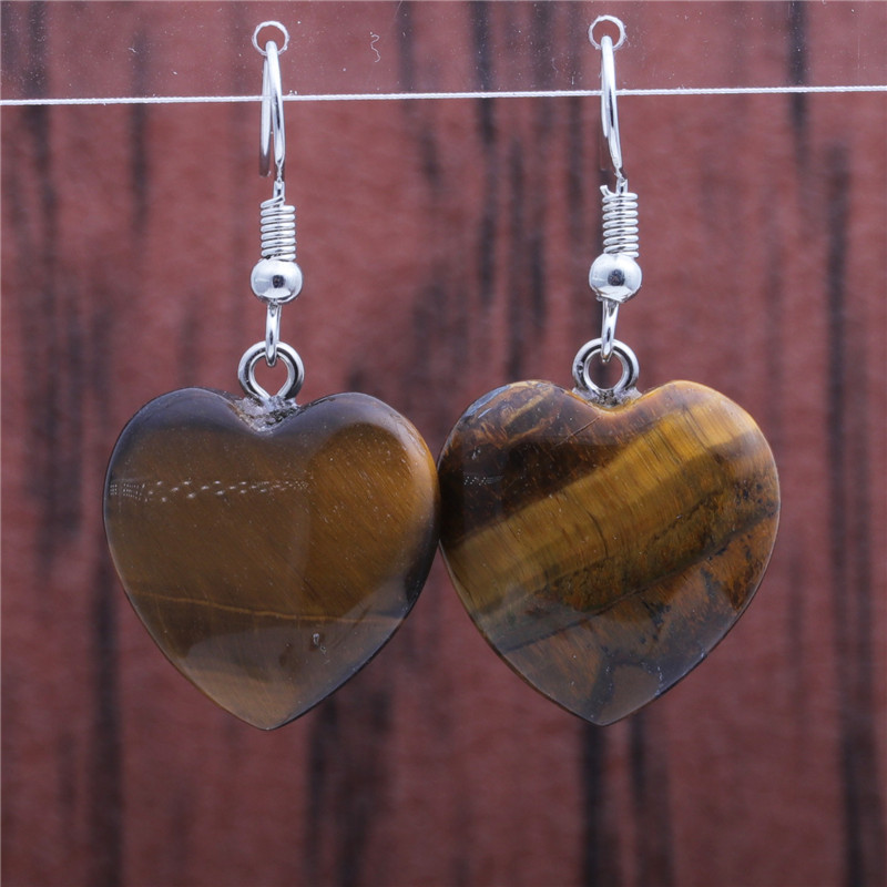 Turquoise Heart Earrings display picture 13