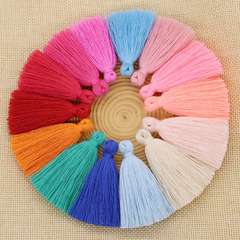Factory Wholesale Chinese Style Multi-Color Polyester Cotton Fringe Tassels Home Textile Fabric Accessory Fat Fringe Tassel