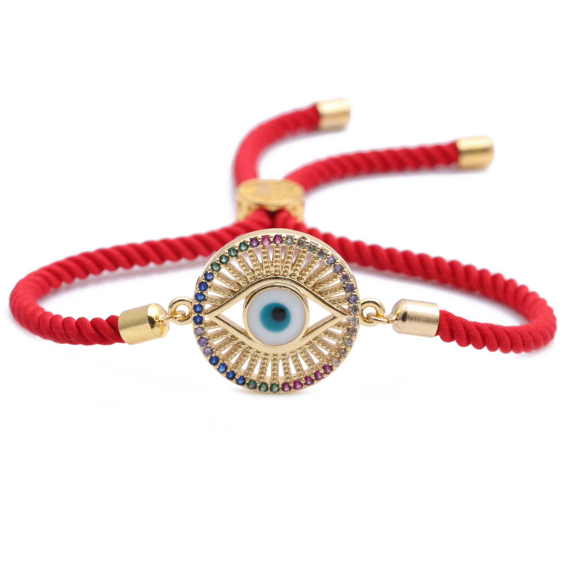 Bracelet Oeil Du Diable En Cuivre Micro-incrusté De Zircon display picture 1