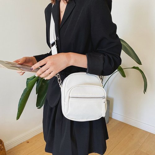 Korean Dongdaemun bag women's ins small square bag wide shoulder strap casual crossbody bag versatile shoulder bag women's bag