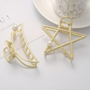 Crab pin, metal hairgrip from pearl, universal hair accessory, simple and elegant design