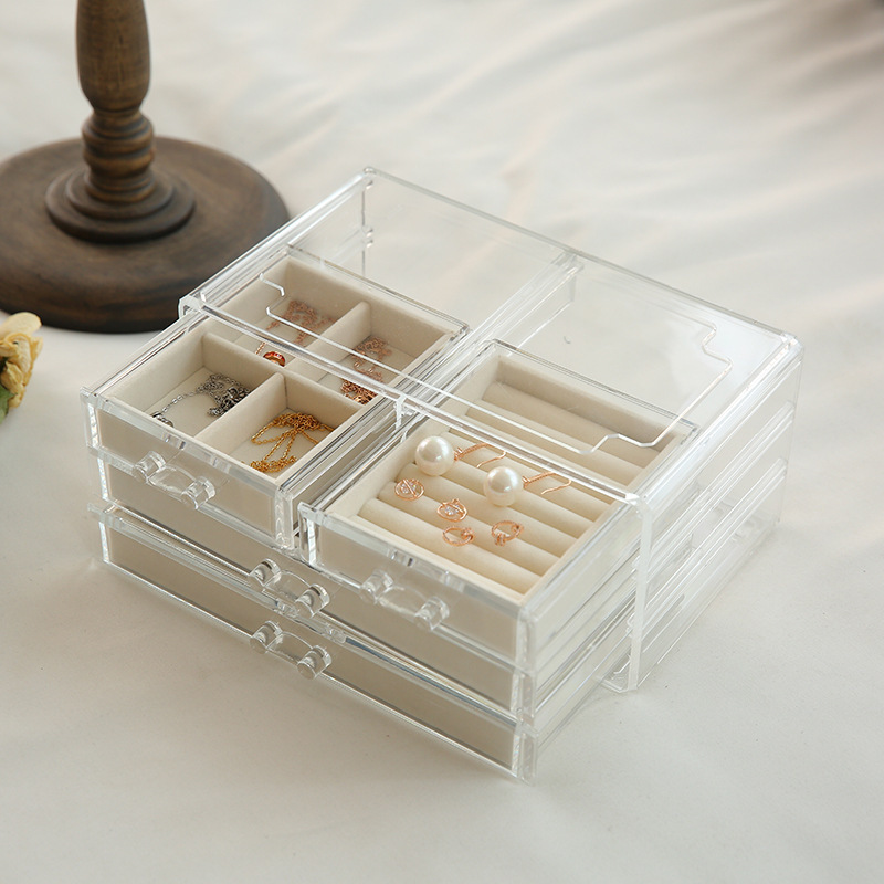 Dreischichtige Transparente Aufbewahrungsbox Mit Flanellboden display picture 15