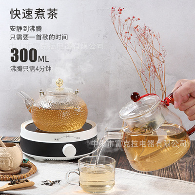 博揚多功能電陶爐茶爐煮茶器迷妳鐵壺燒水泡茶電熱玻璃家用煮茶壺