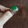 Stone inlay jade, agate ring, wholesale, silver 925 sample