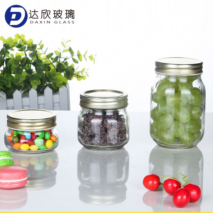 批发玻璃储物罐蜂蜜果酱透明玻璃腌菜瓶储藏防潮玻璃瓶玻璃罐头瓶