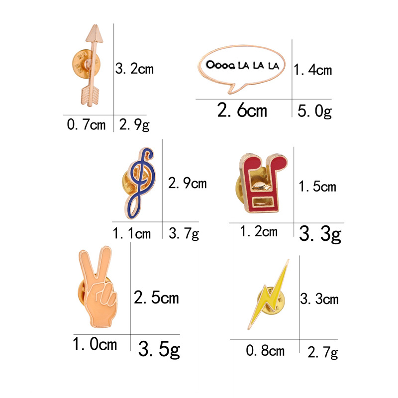 50g Weight No Inlaid Inlay Material Brooches Classification Anniversary, Business, Travel Occasion Alloy Material Geometric Pattern Unisex Gender Stoving Varnish Design Cartoon Style Style Cartoon Style Pin Geometric Alloy Stoving Varnish No Inlaid Unisex Brooches 无