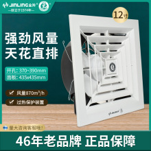 金羚天花排气扇12寸吸顶直排通风换气厨房办公室排风扇 APT30-5-1