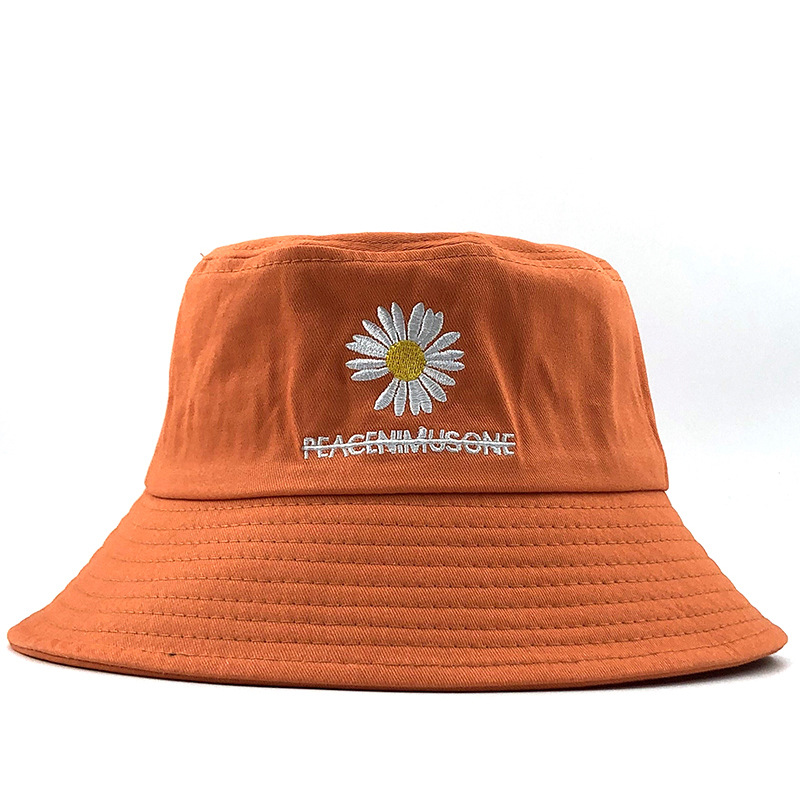 Korean version of daisy embroidery sunscreen fisherman hatpicture3