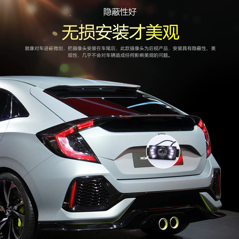 Автомобильная Универсальная автомобильная камера заднего вида с длинной рамкой номерного знака Неразрушающая установка Заднее видение Видимое ночное видение Инфракрасный HD