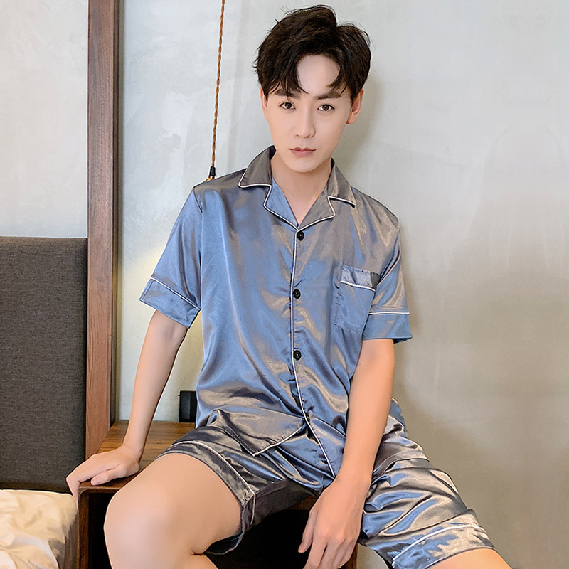 남성용 그레이 블루 (더블 쇼트)