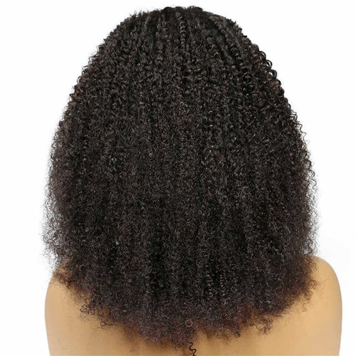 African wig women's black small curly long wig head cover short curly hair