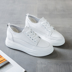 2024 New Autumn Women's Heeled Sneakers with Thick Insoles, Genuine Leather Casual Low-Heeled Shoes for Small Feet (Size 31, 32, 33, Trendy)