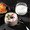 Heat -resistant glass breakfast cup Goodmoring Milk glass cup with handle with hand transparent drinking water cup oat cup